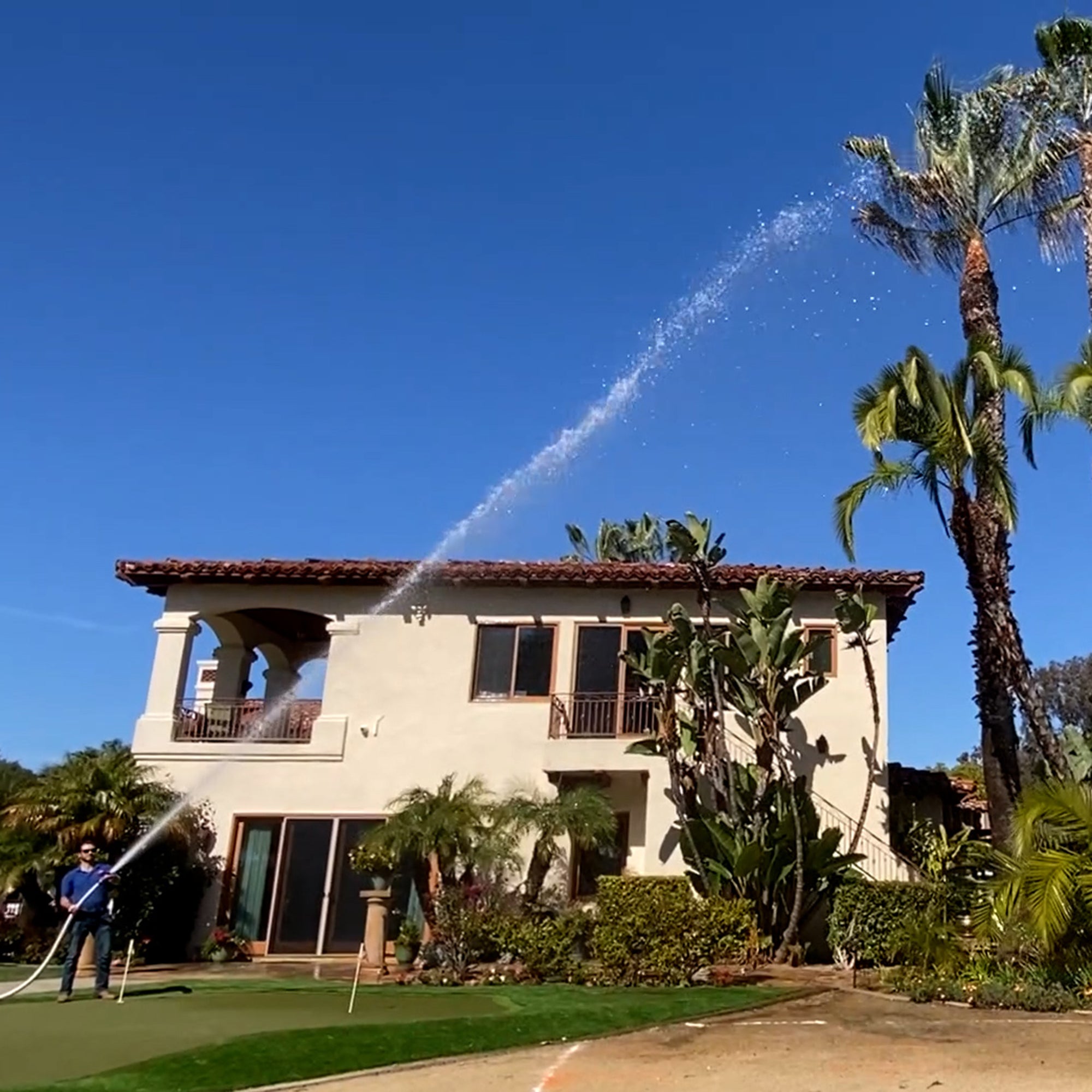 Ready America Fire Pool Pump – Portable High-Pressure Wildfire Protection System with 100 PSI Pump, 100 ft Fire Hose, Nozzle & Mobile Cart for Home Fire Defense