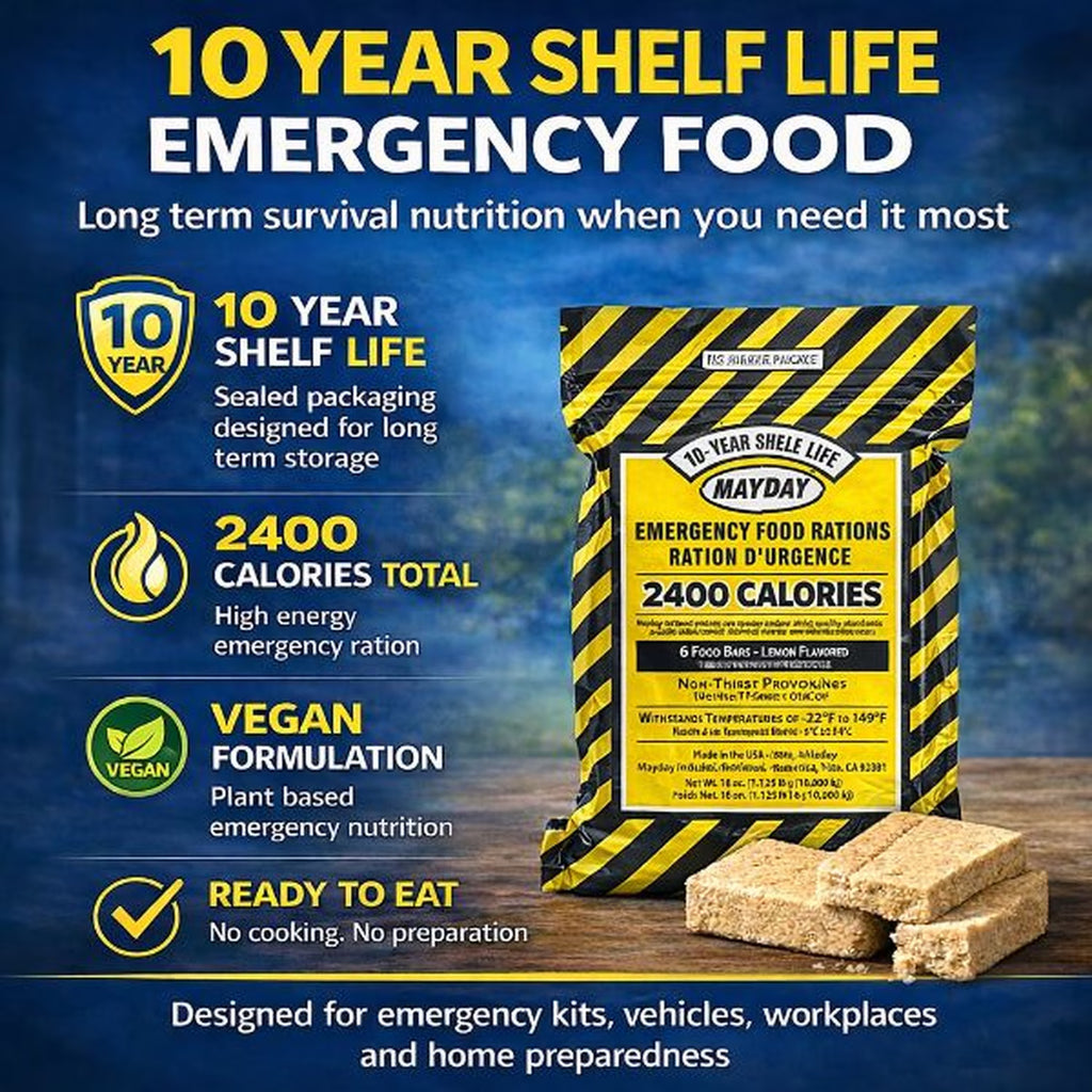10 Year Food and Water Kit for 2 People, 72 Hour Emergency Supply