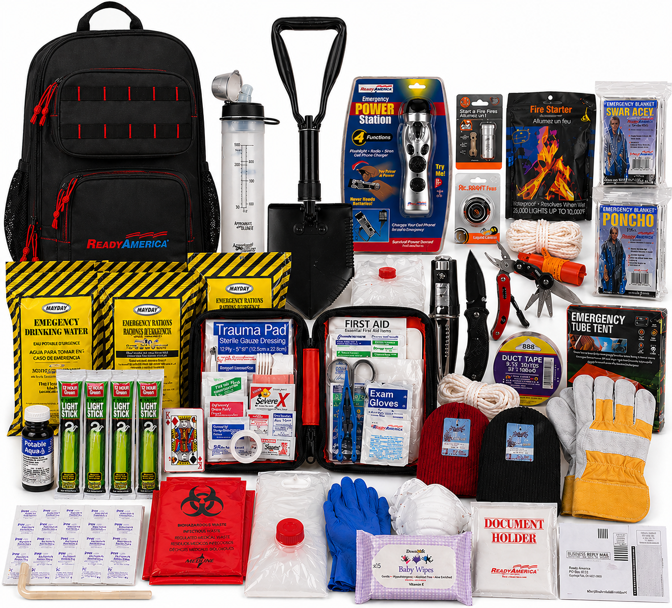 Elite 4 Person 72 Hour Emergency Kit Backpack