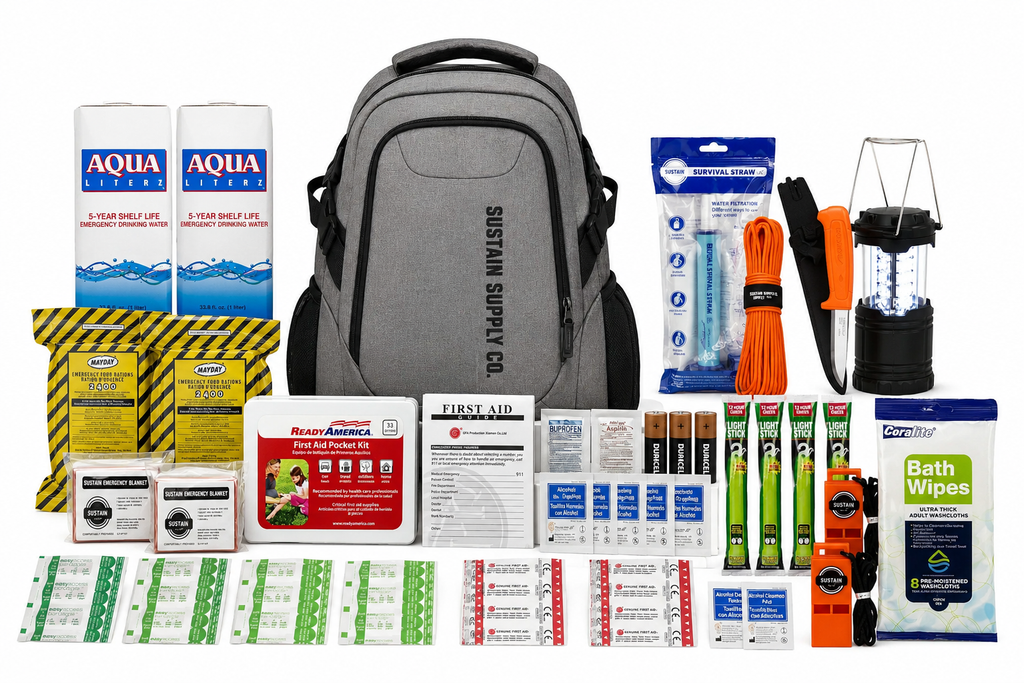 Sustain Supply 2 Person 72 Hour Emergency Kit Backpack