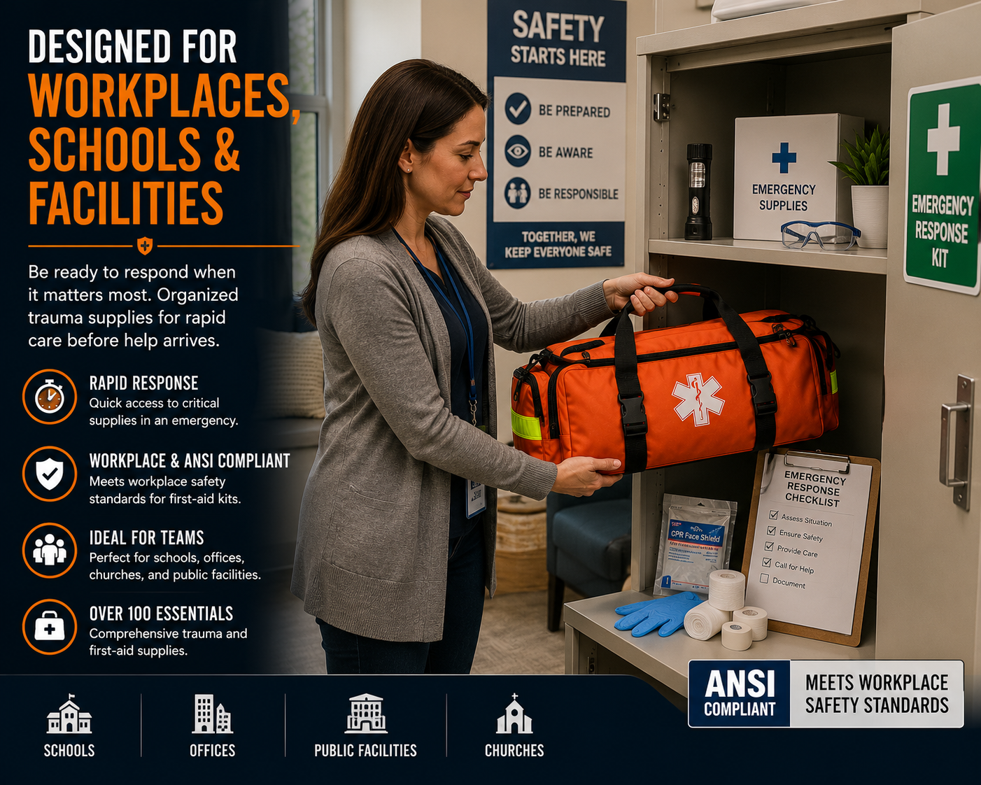 Deluxe Trauma First Aid Kit