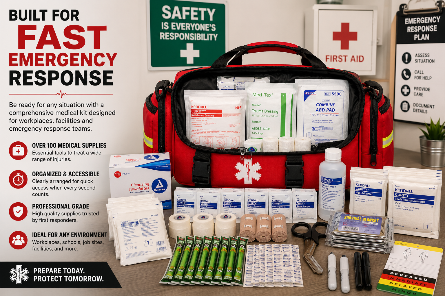 Medical Trauma First Aid Duffel Kit