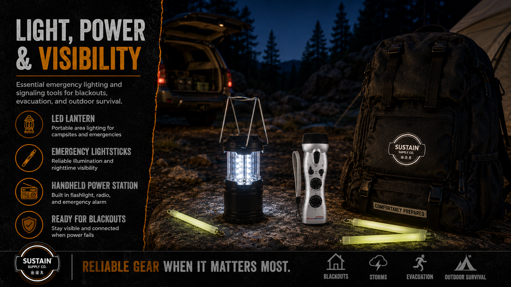 Sustain Supply Comfort Emergency Kit for 2 People, 72 Hour Backpack